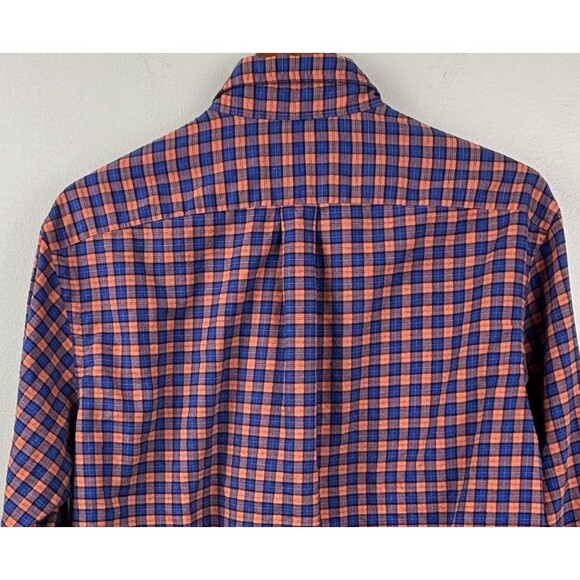 Ralph Lauren long Sleeve shirt Men XL Blue Red Tartan Blue Pony Cotton 52” - Picture 7 of 8